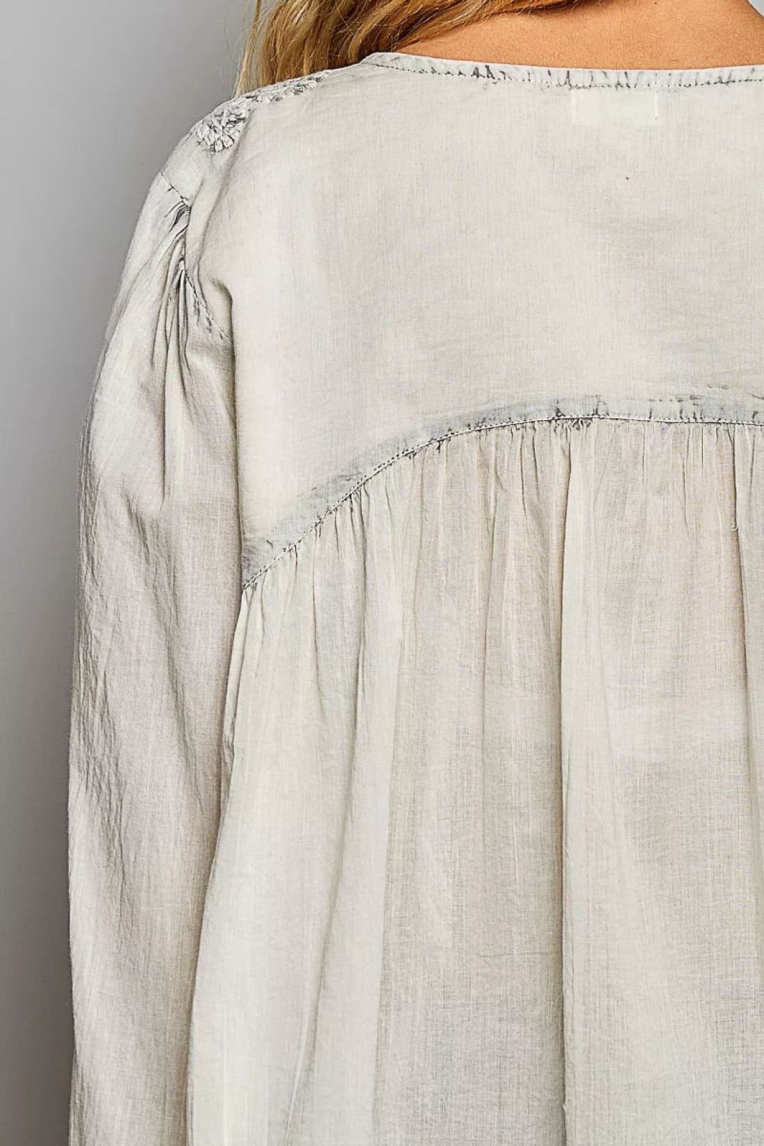 POL Embroidered Button Front Woven Shirt