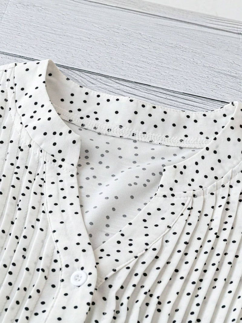 Polka Dot Cap Sleeve Blouse - Pre-Order