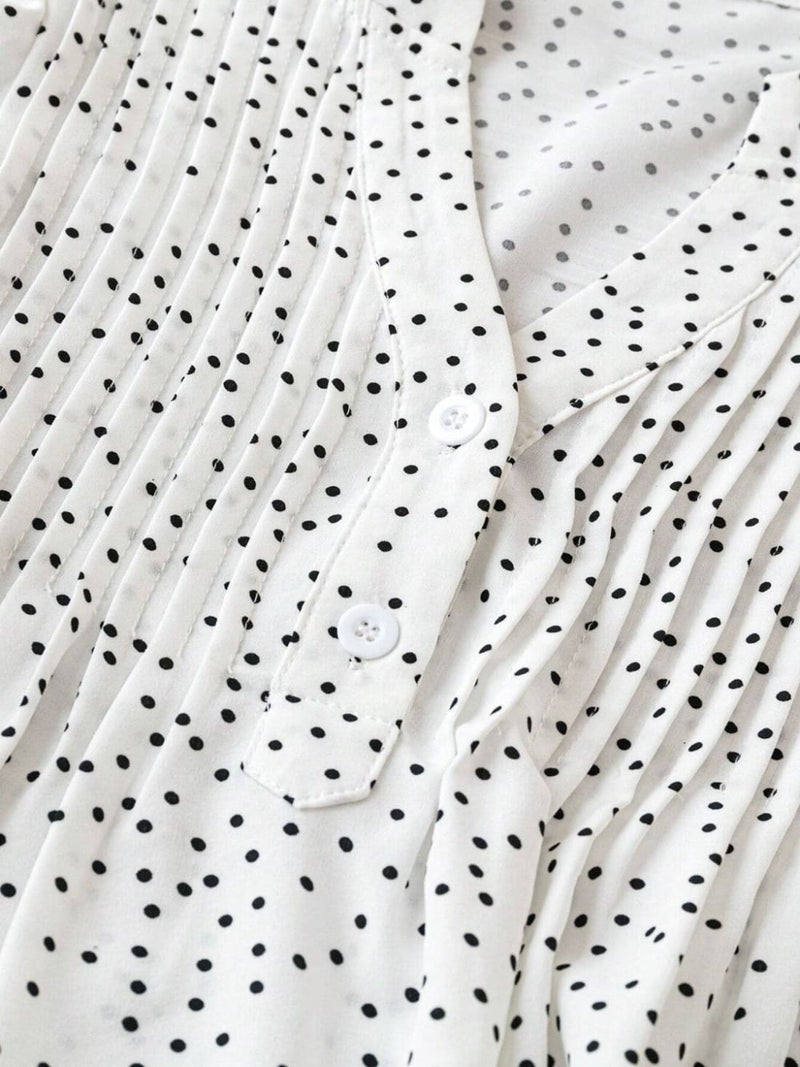 Polka Dot Cap Sleeve Blouse - Pre-Order