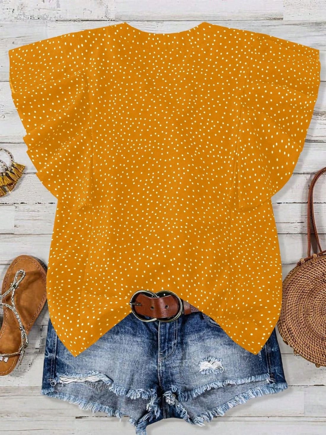 Polka Dot Cap Sleeve Blouse - Pre-Order