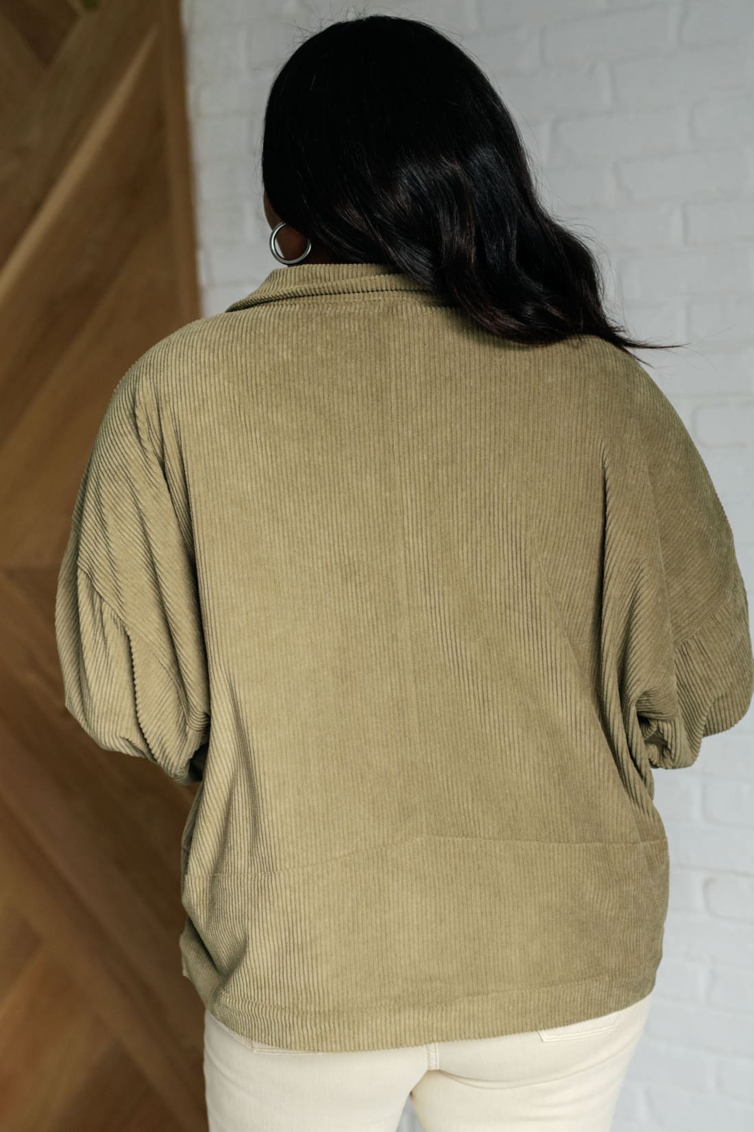 Primrose Corduroy Jacket in Olive | Jackets & Coats