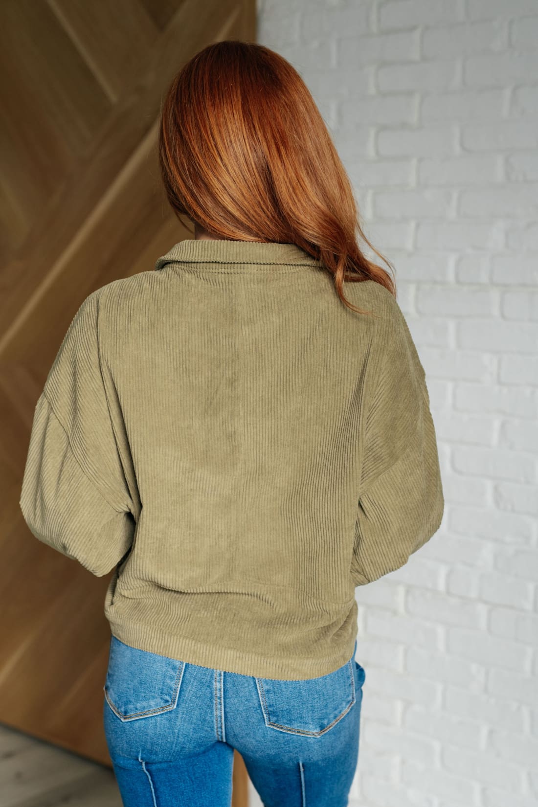 Primrose Corduroy Jacket in Olive | Jackets & Coats