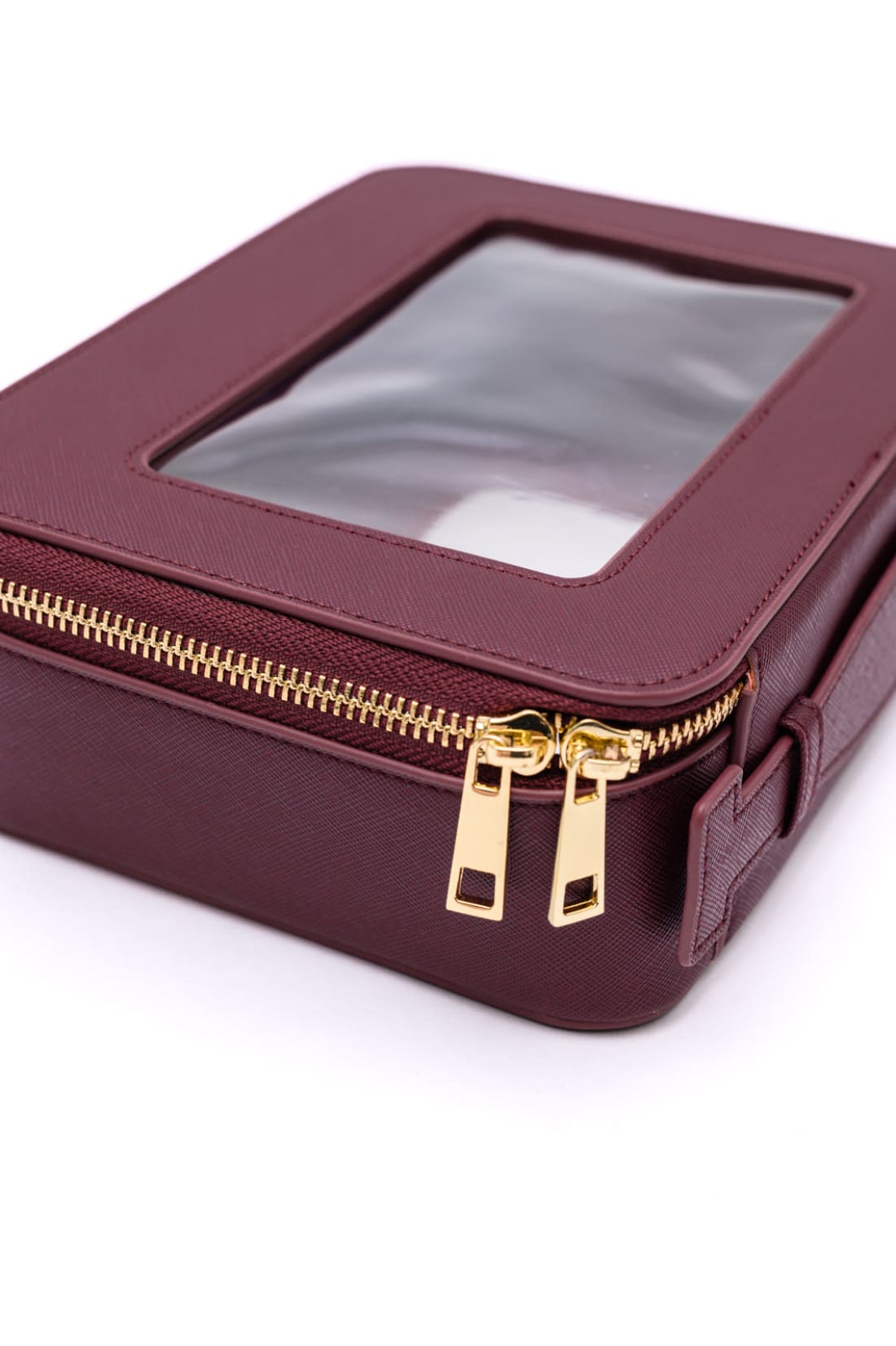 PU Leather Travel Cosmetic Case in Wine | Health & Beauty