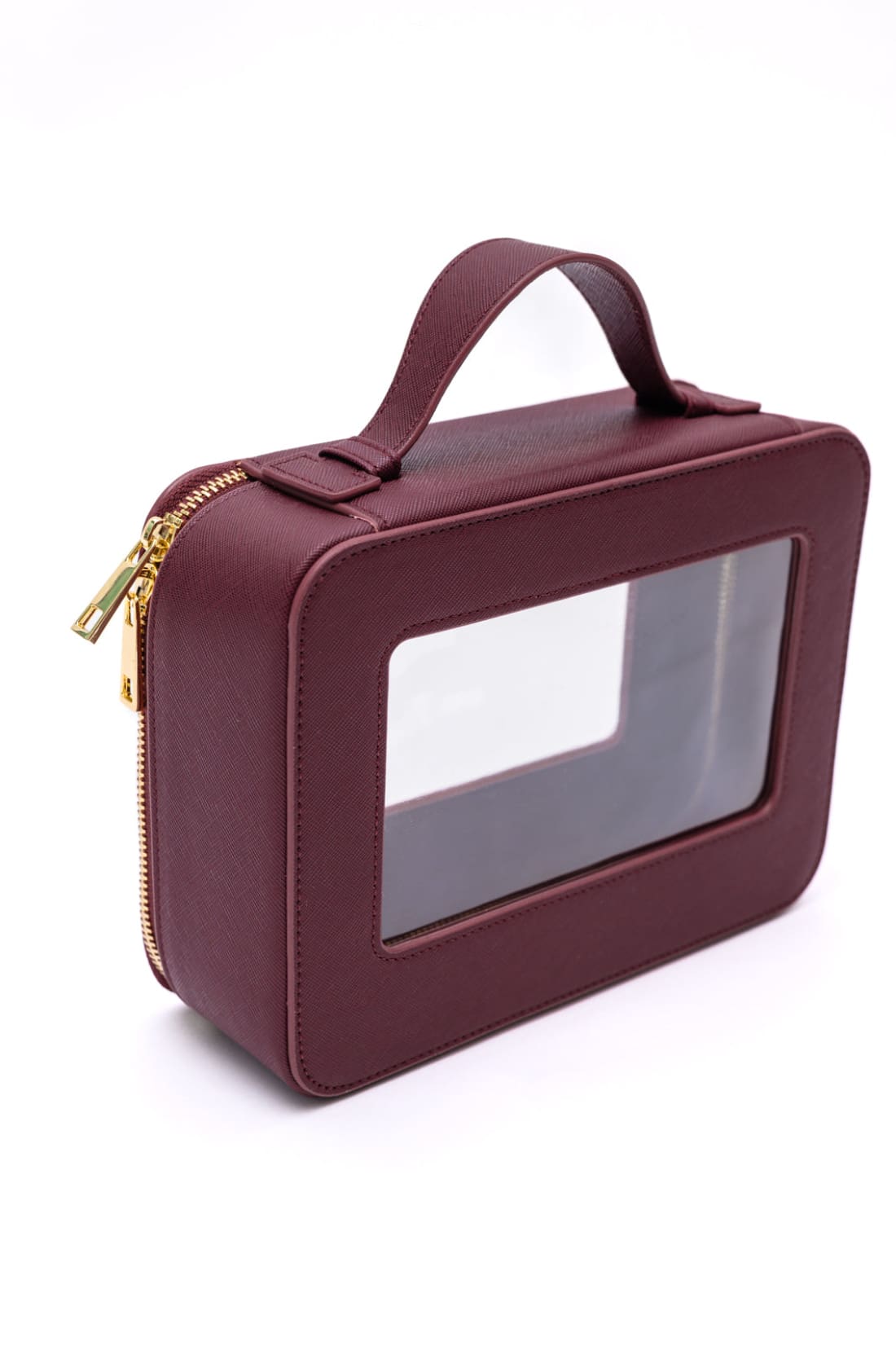 PU Leather Travel Cosmetic Case in Wine | Health & Beauty