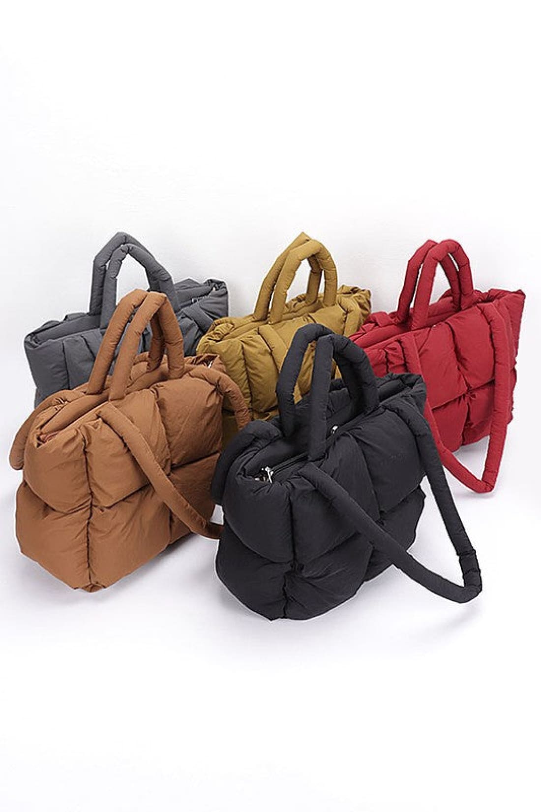 Quilted Puffer Tote Bag - Several Colors