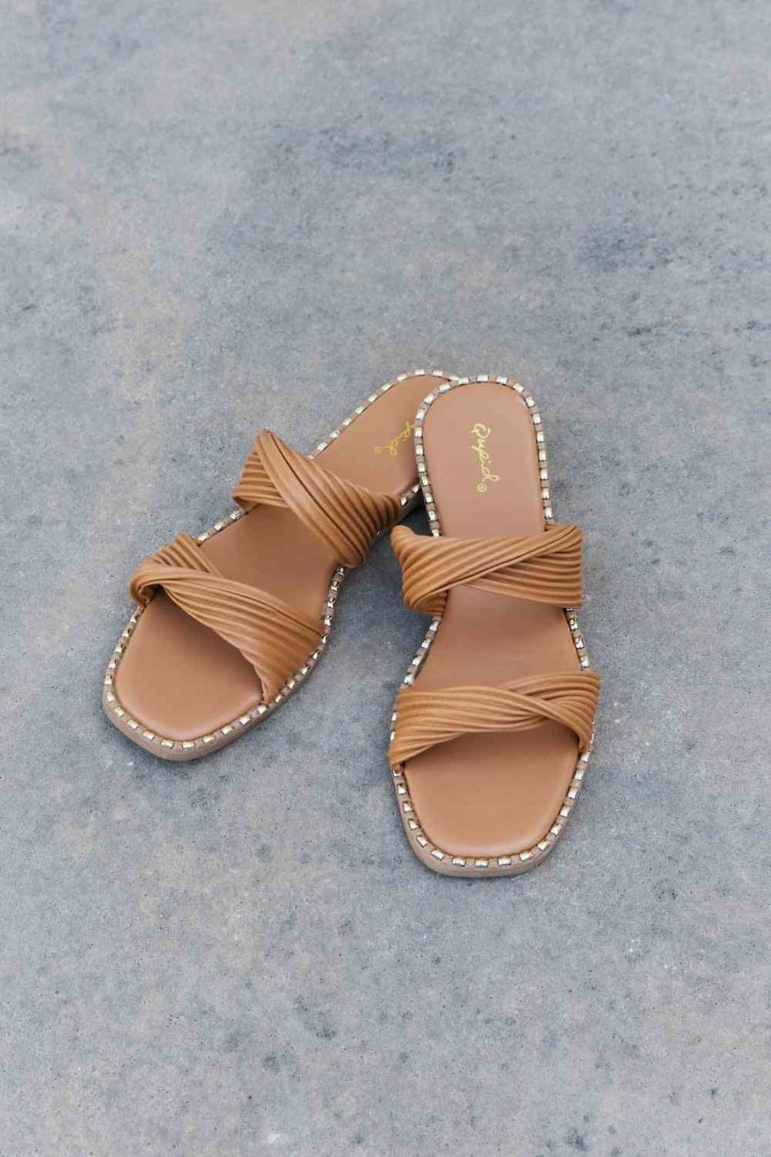 Qupid Summertime Fine Double Strap Twist Sandals | sandals