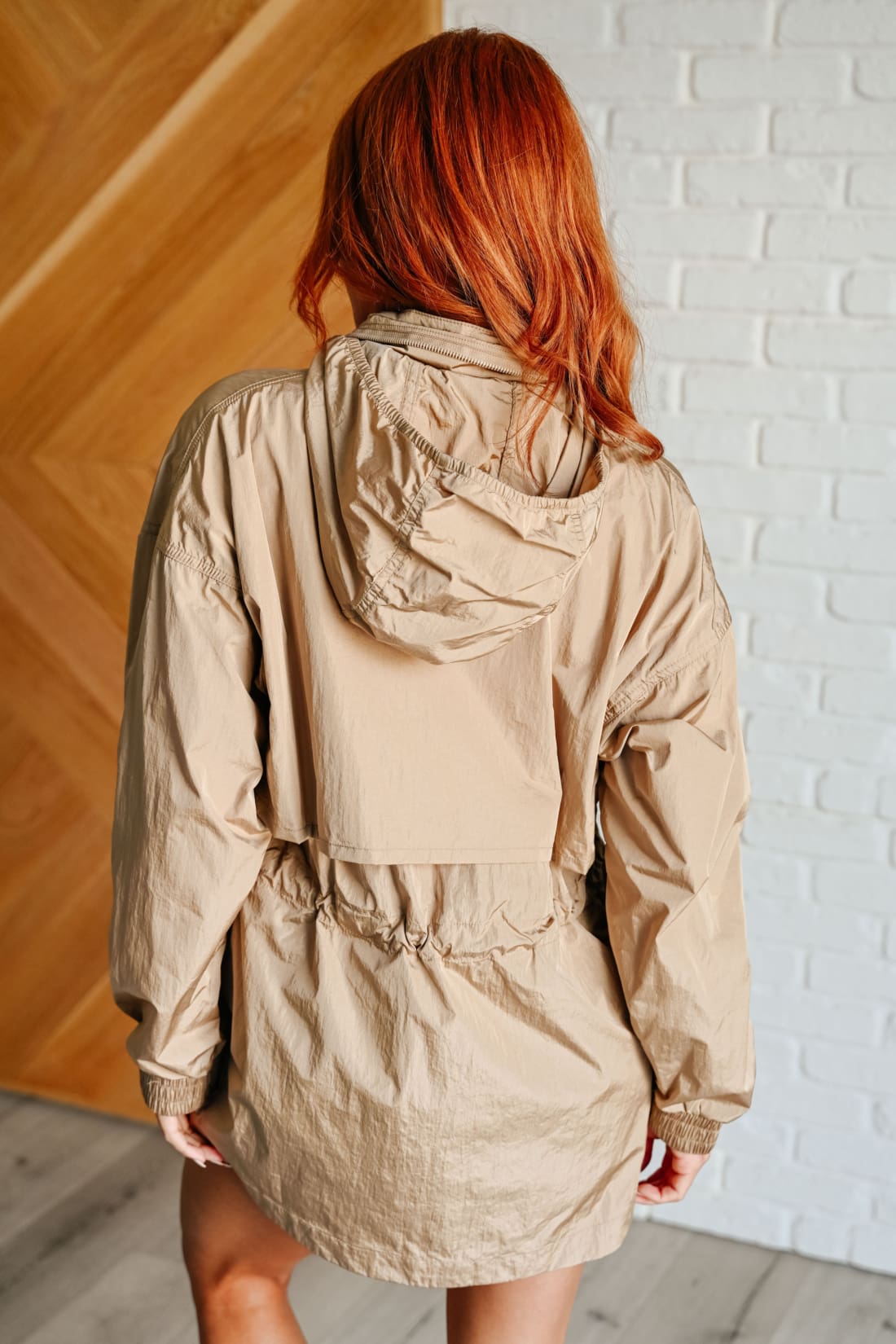 Rain Rain Go Away Parachute Anorak Rain Jacket in Camel | Jackets & Coats