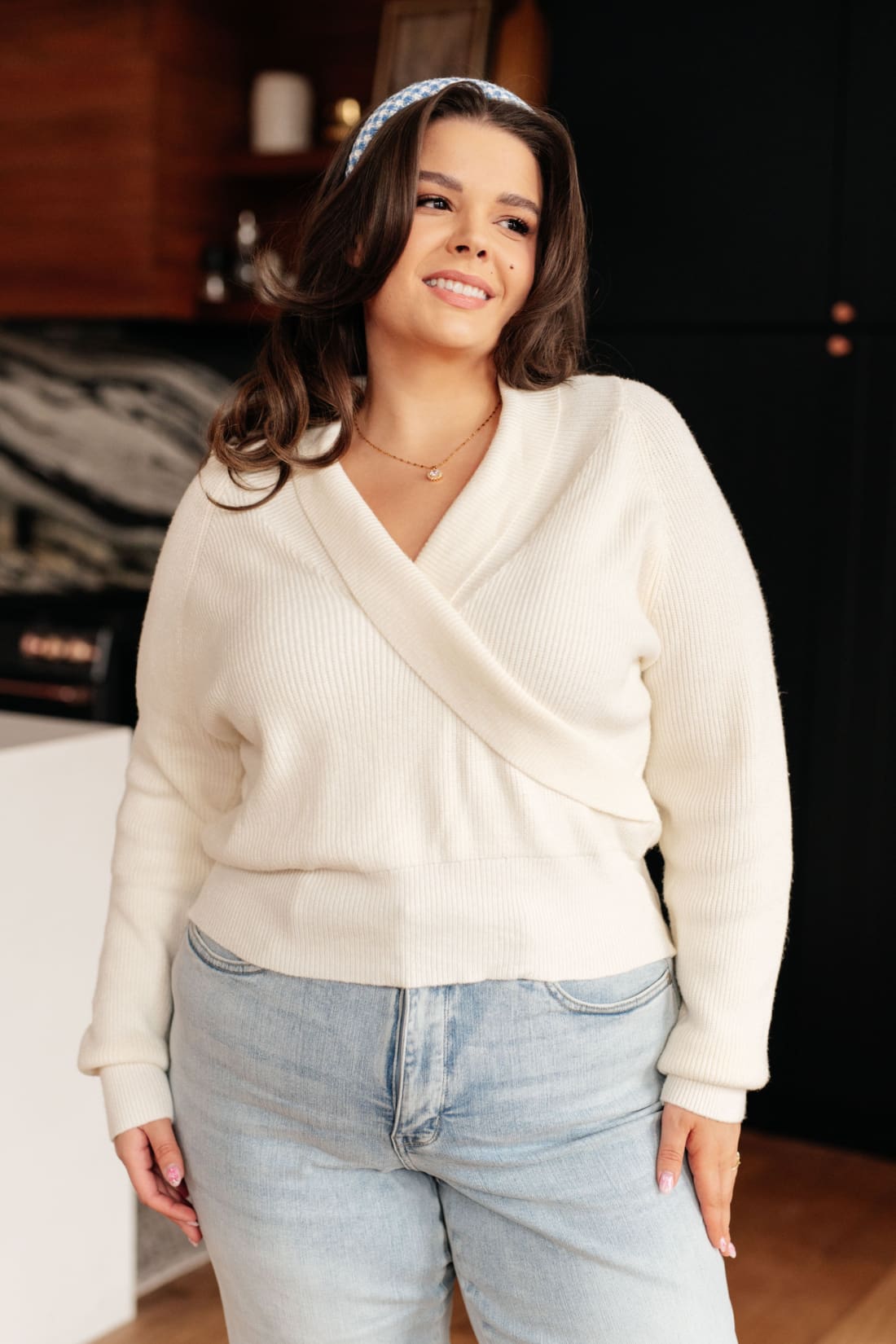 Requisite Request Surplice Crop Sweater | Tops