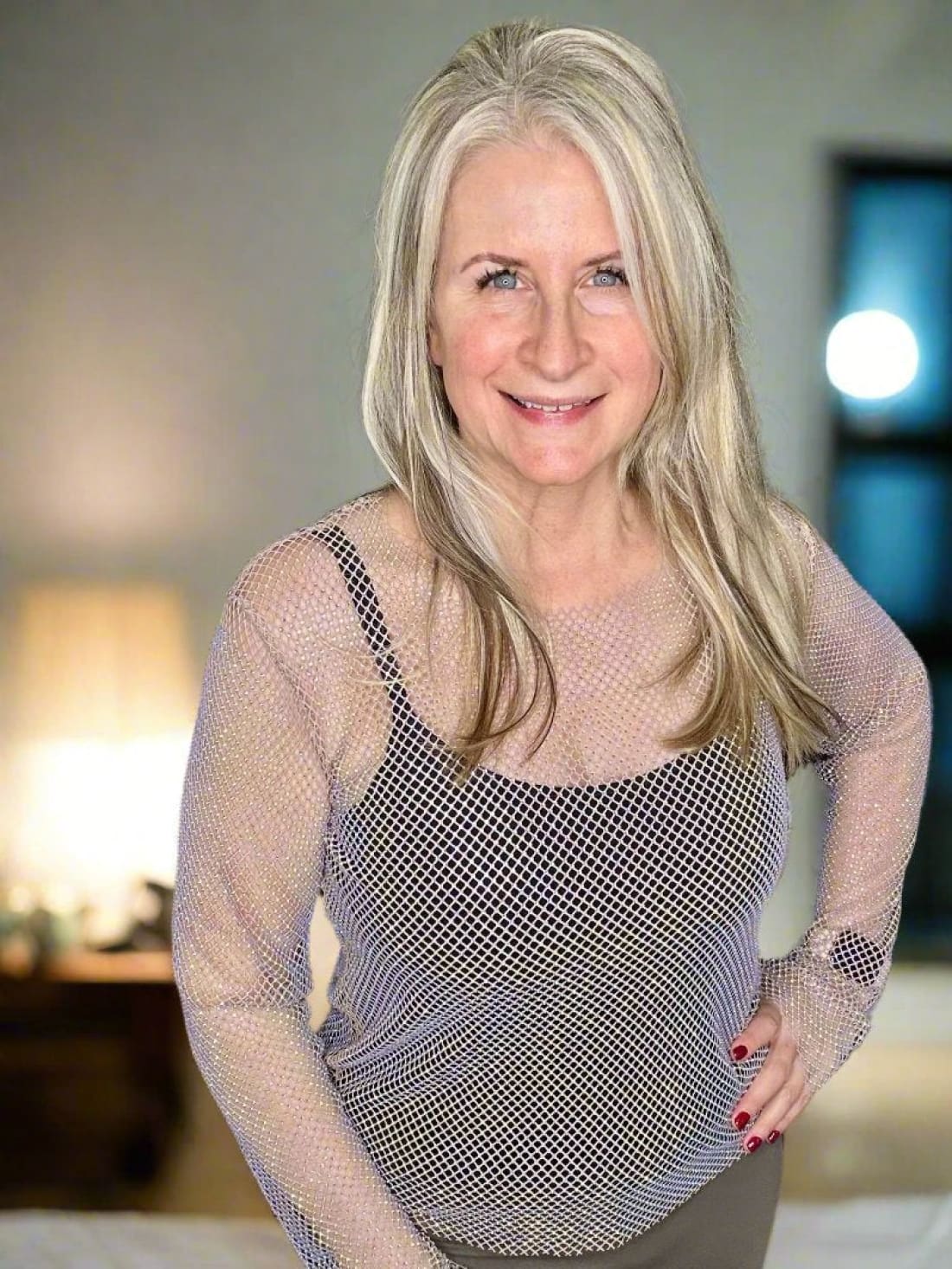 Gold + White Sparkly Top for Layering | Glitter Rhinestone Party Top