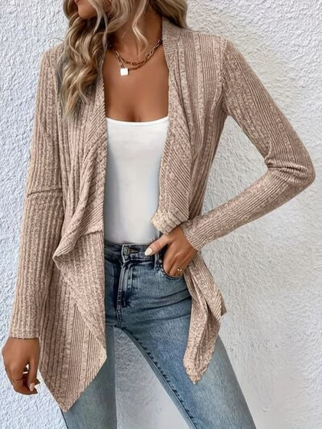 Ribbed Waterfall Cardigan | Sweaters & Cardigans