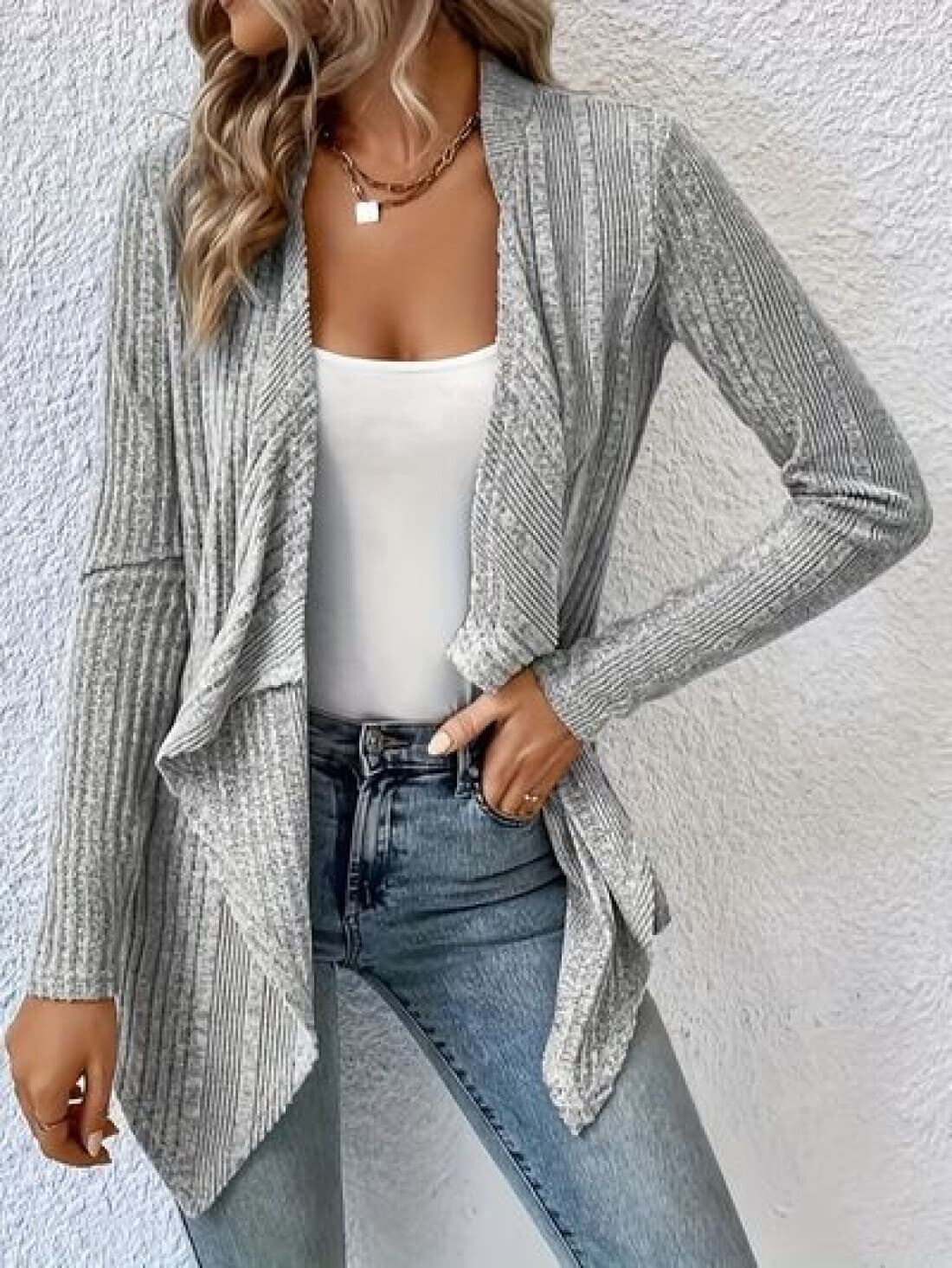 Ribbed Waterfall Cardigan | Sweaters & Cardigans