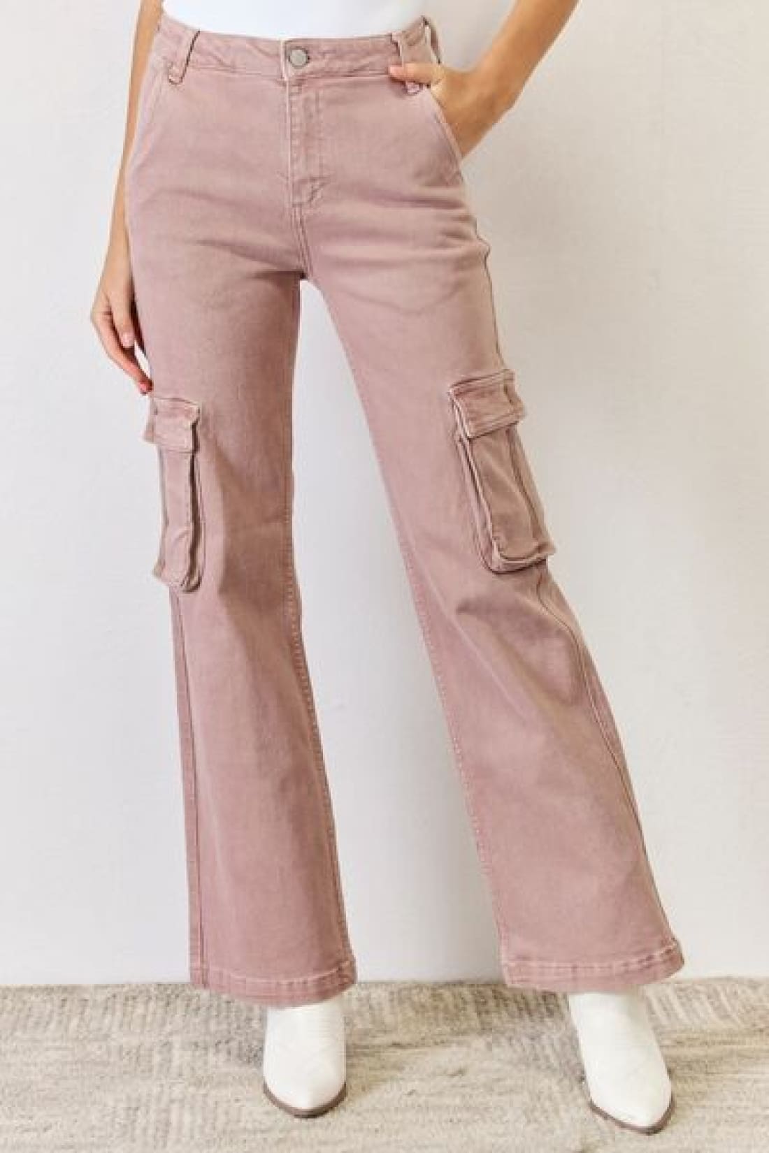 RISEN Full Size High Rise Cargo Wide Leg Jeans | Women’s Jeans