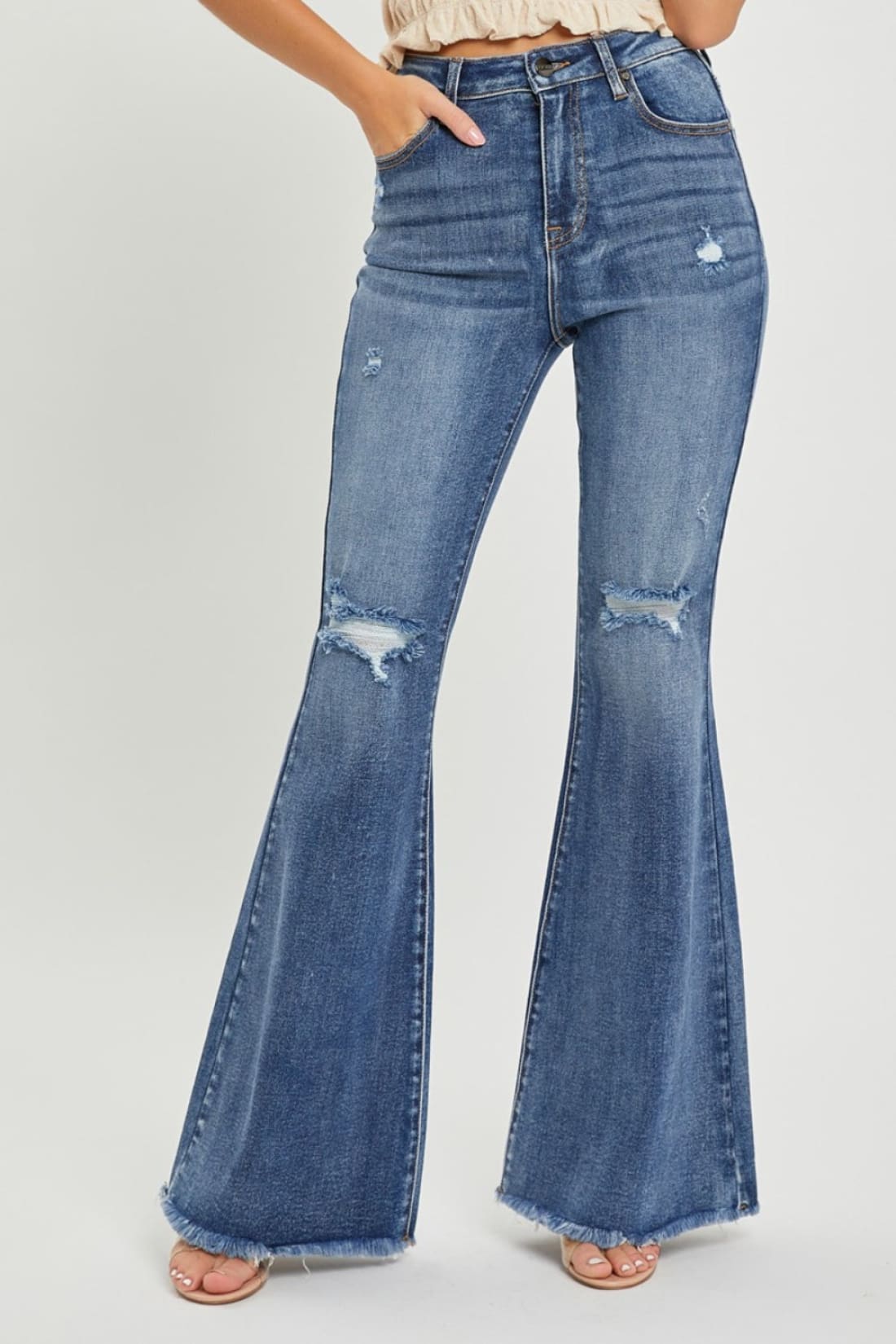 RISEN High Waist Distressed Fare Jeans | Women’s Jeans