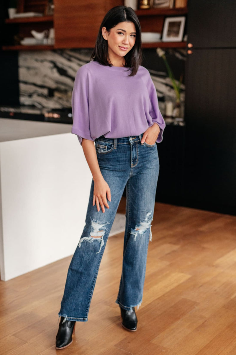 Rose High Rise 90’s Straight Jeans in Dark Wash