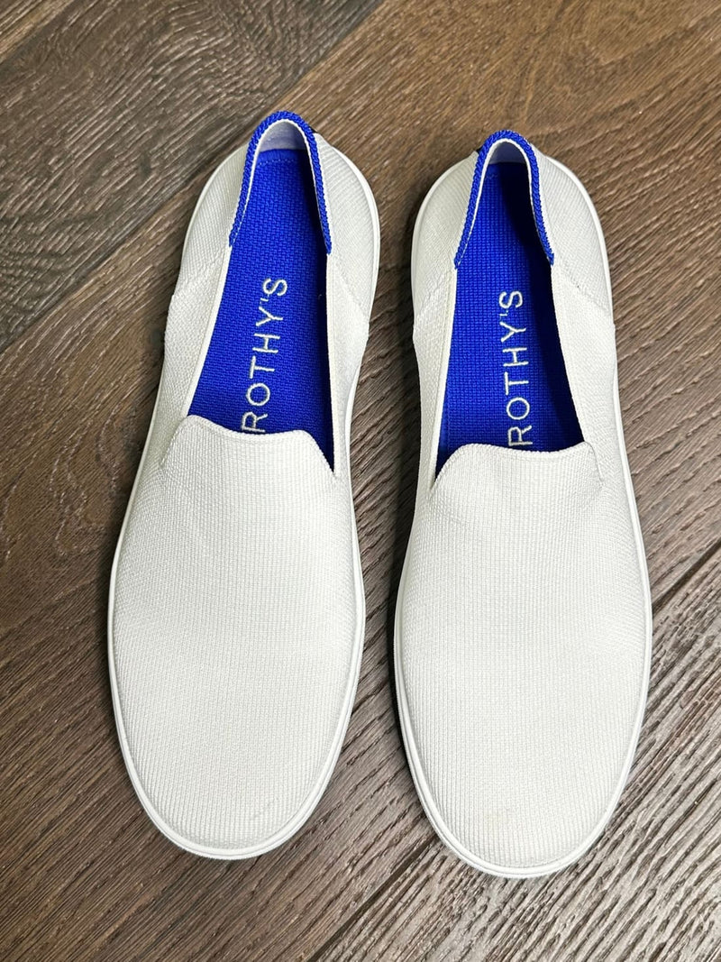 Rothy’s The Original Slip On Sneaker Size 9 Bright White Pre Owned