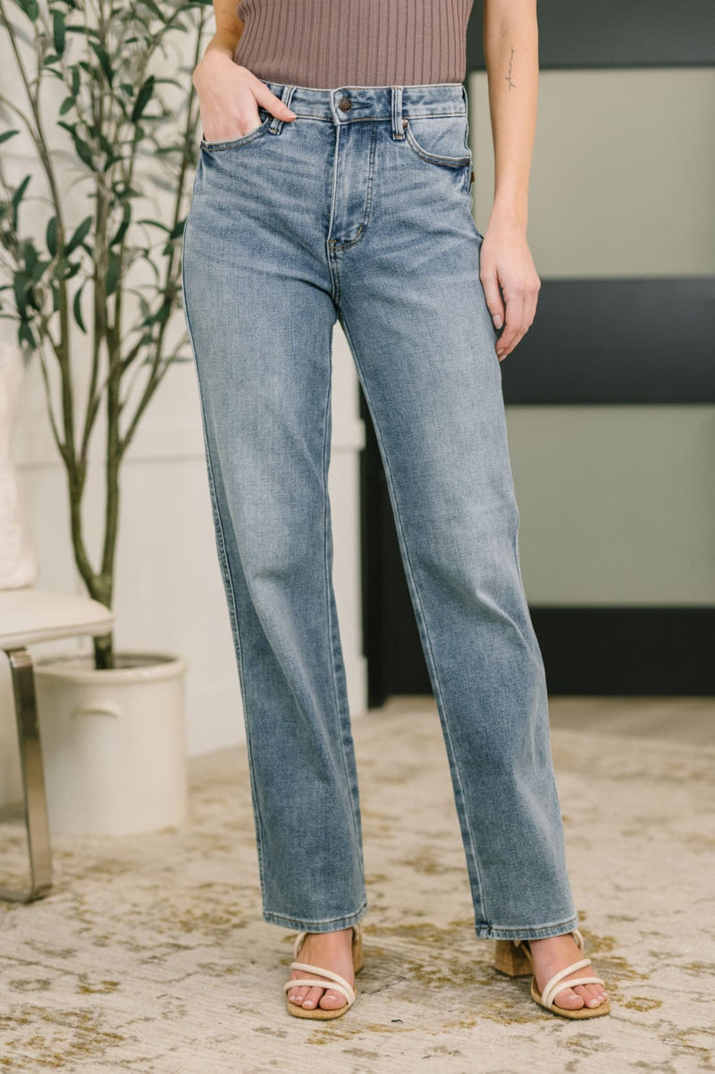 Judy Blue ’Sabrina’ High Waist Tummy Control Slim Straight Jeans