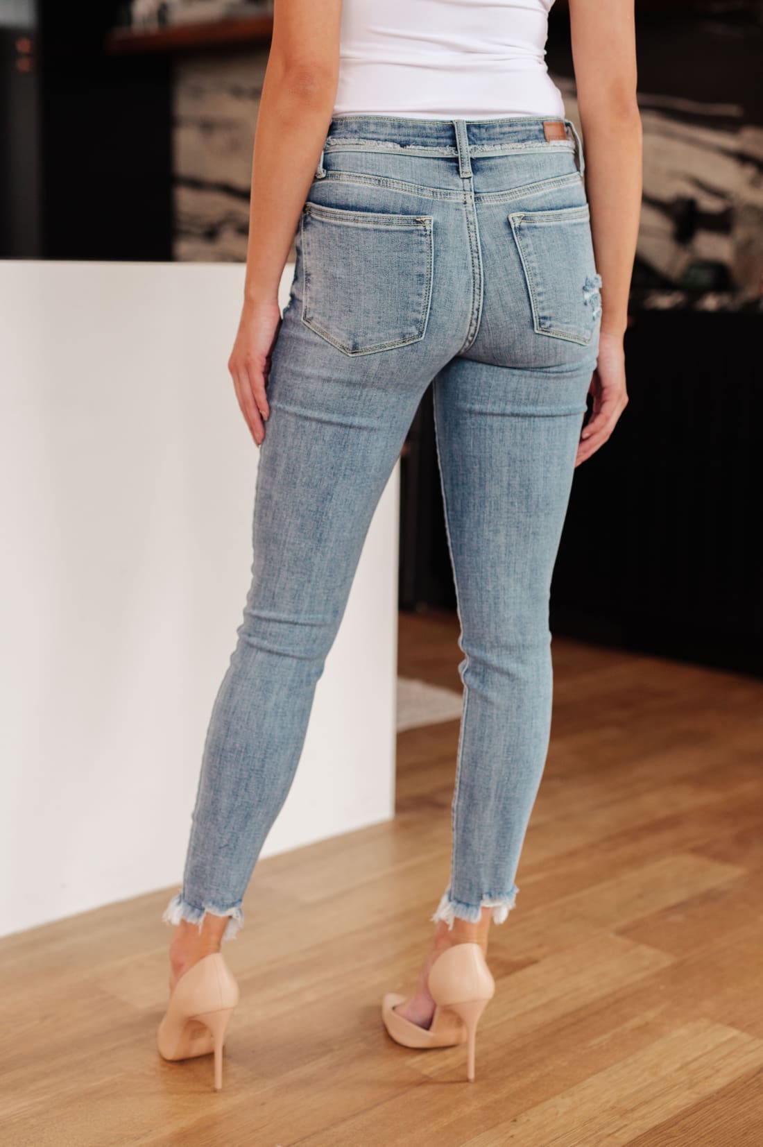 Sherry Mid Rise Release Waistband Detail Skinny | Womens jeans