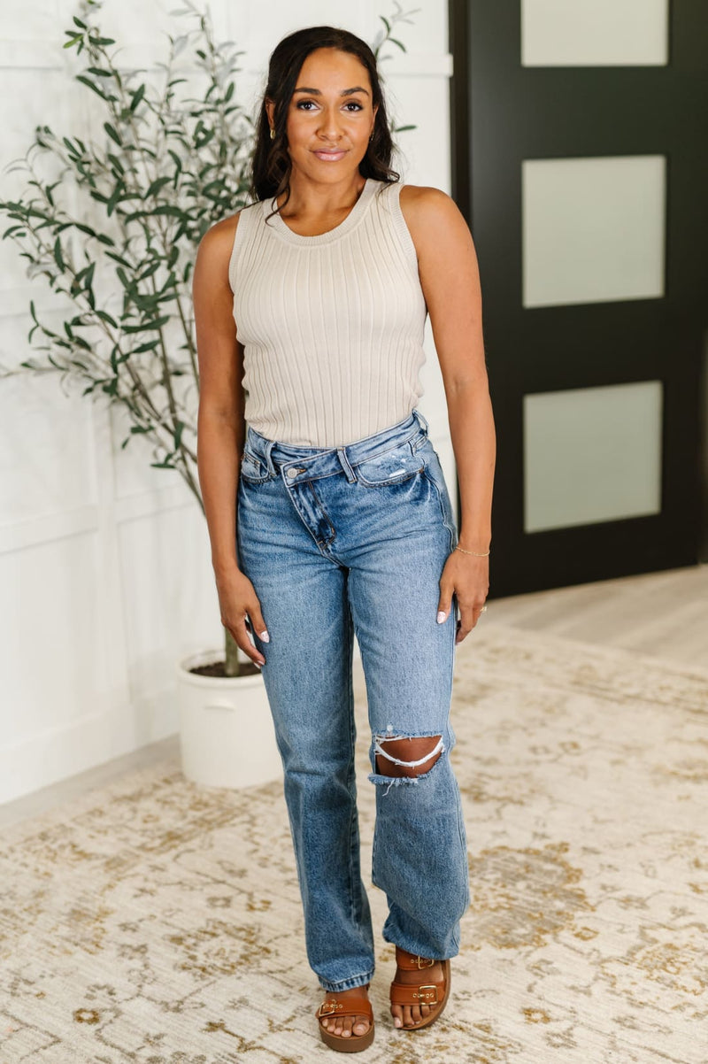 She’s Exceptional Ribbed Crew Neck Tank Top