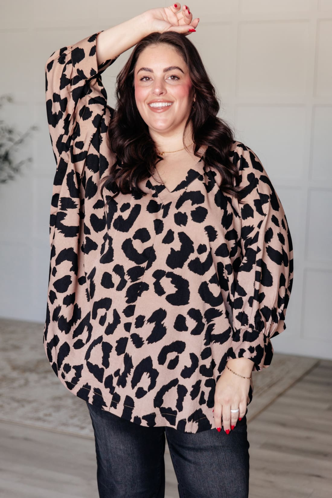 Bold Leopard Batwing Blouse | Tops