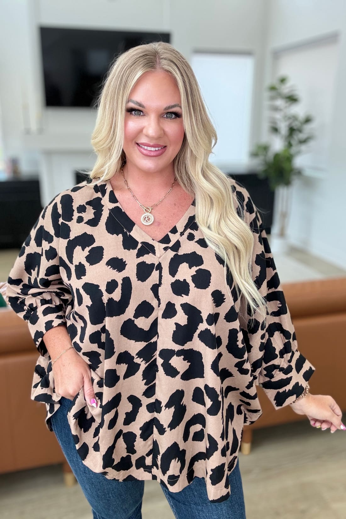 Bold Leopard Batwing Blouse | Tops