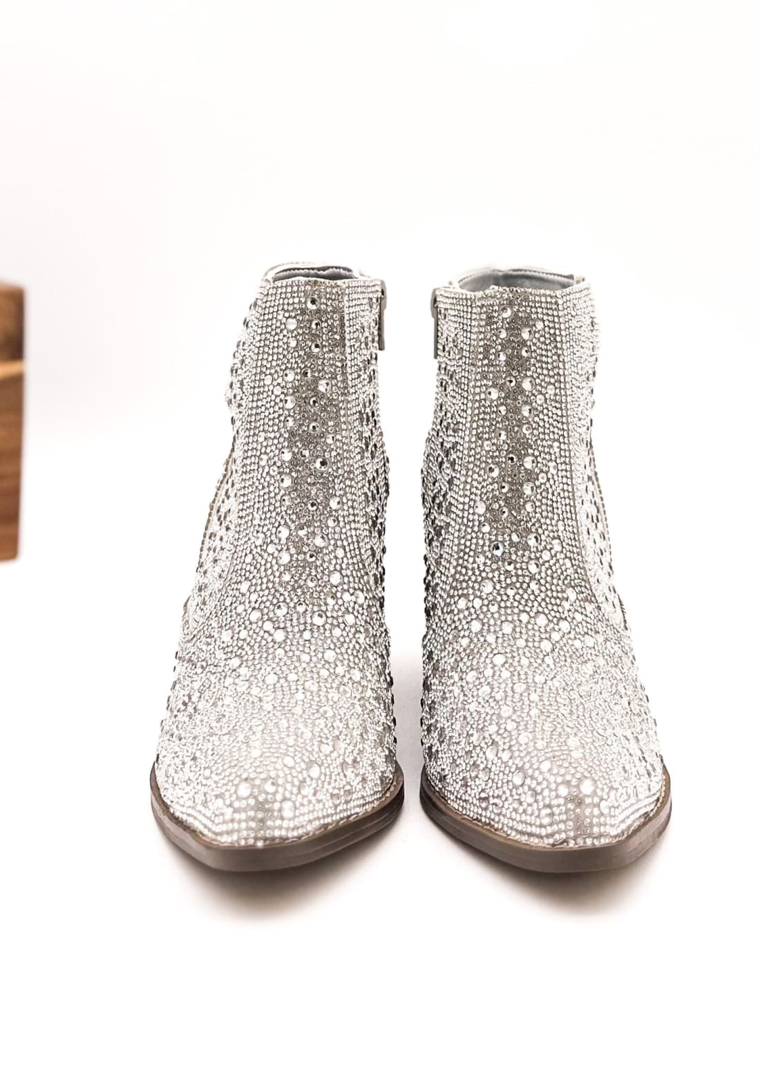 Shine Star Rhinestone Bootie in Silver | boots