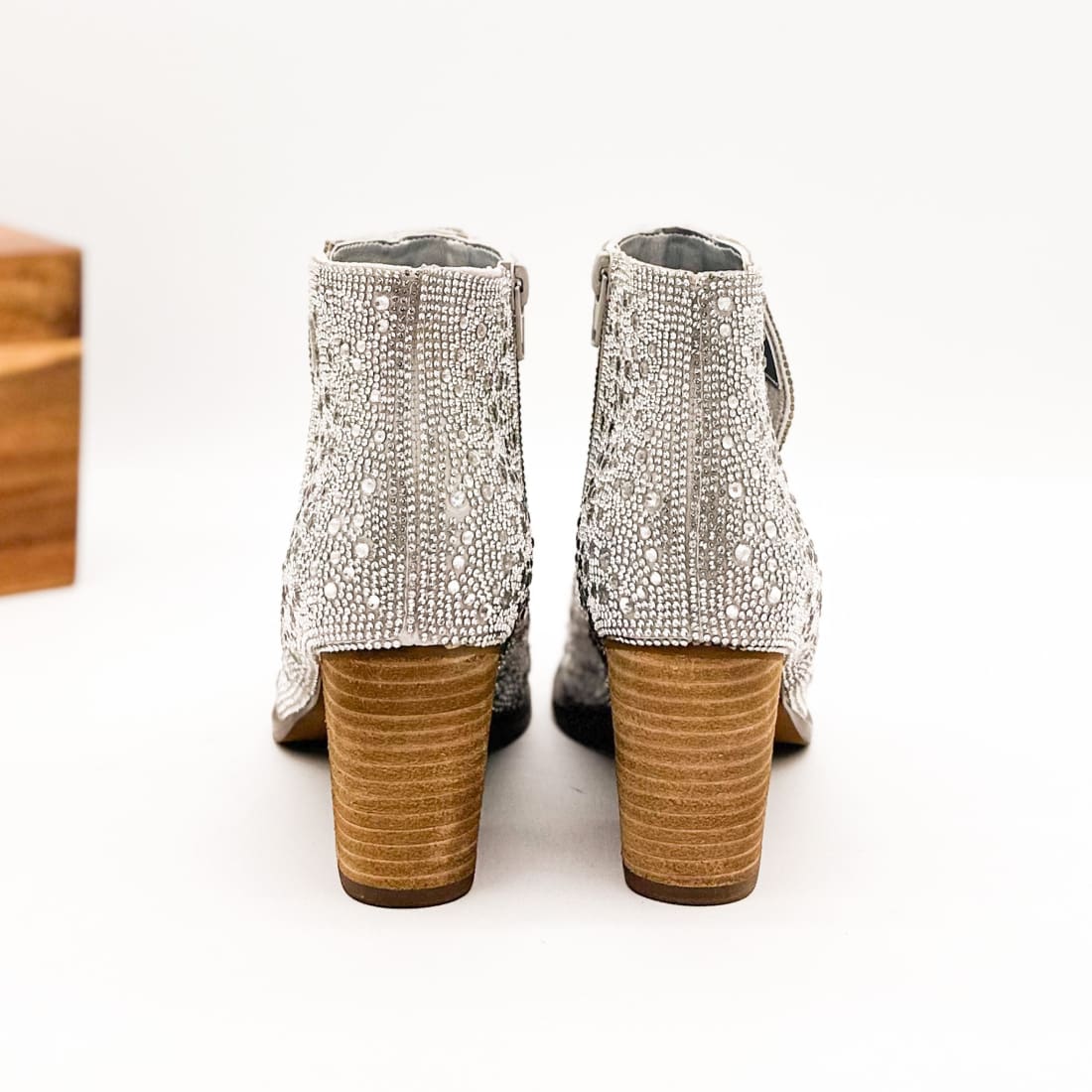 Shine Star Rhinestone Bootie in Silver | boots