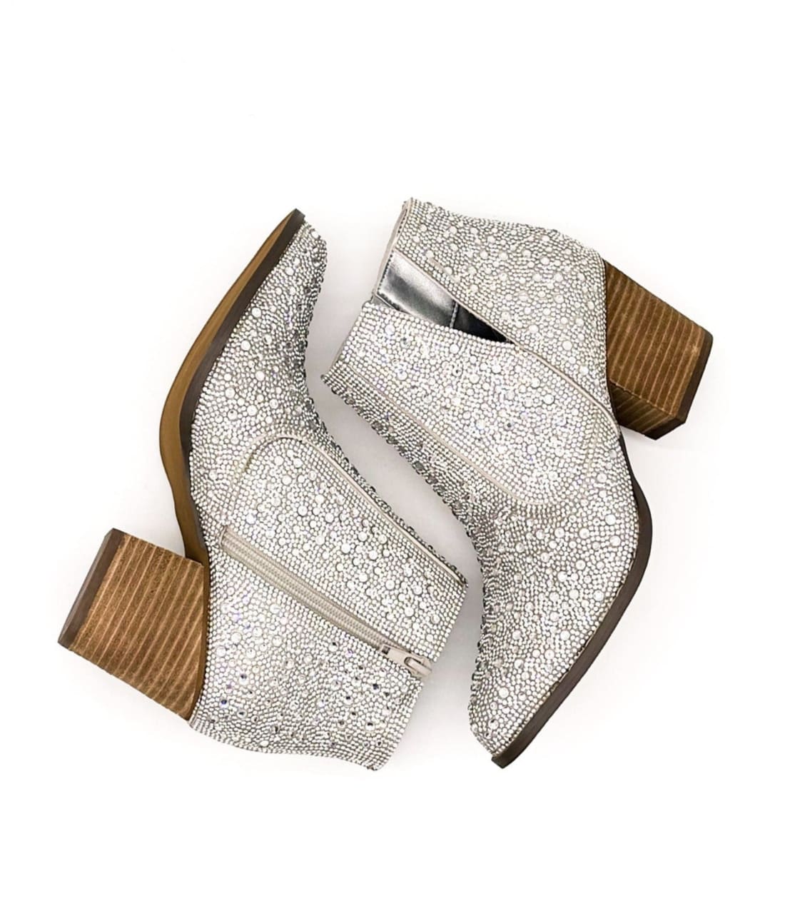 Shine Star Rhinestone Bootie in Silver | boots