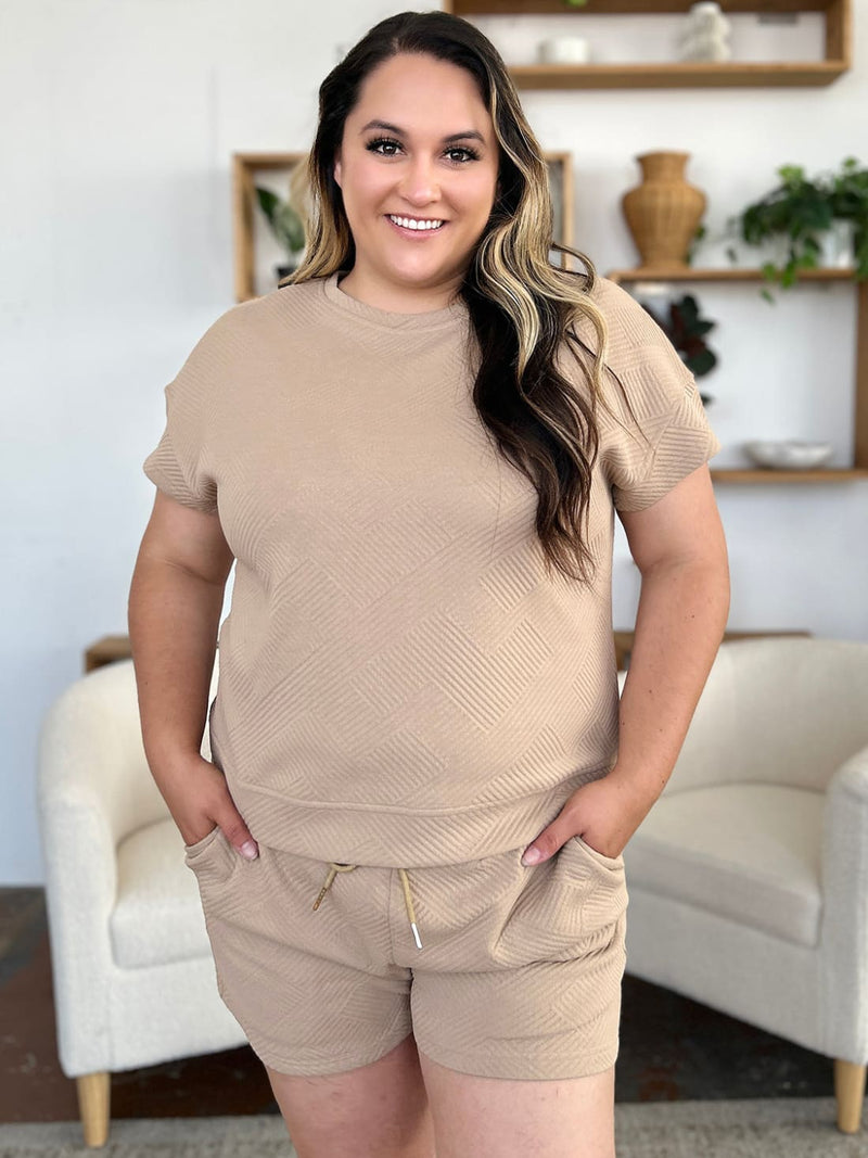 Short Sleeve T-Shirt and Drawstring Shorts Set