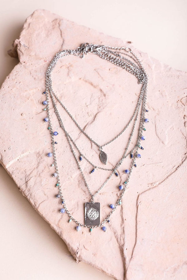 Silver Charm Layer Necklace | Necklace