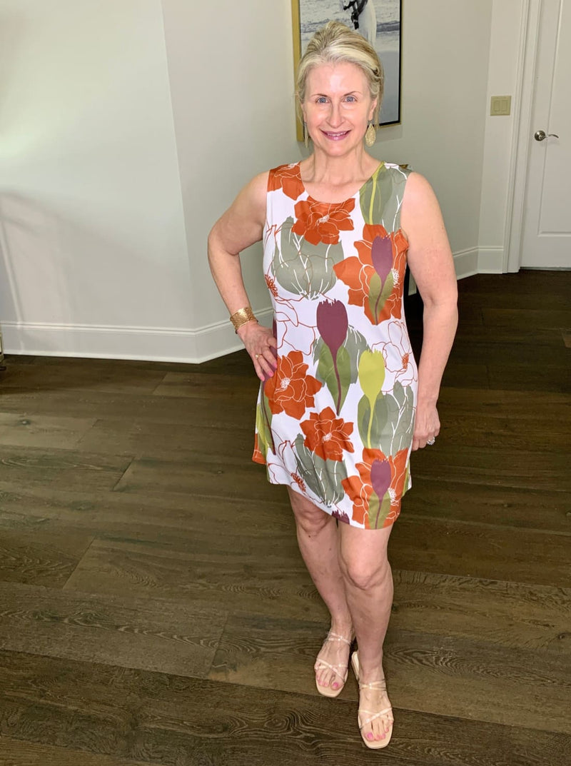 Sleeveless Floral Mini Dress