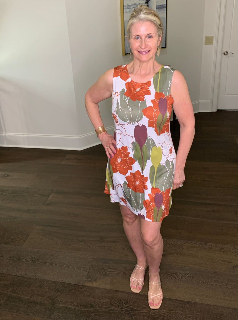 Sleeveless Floral Mini Dress