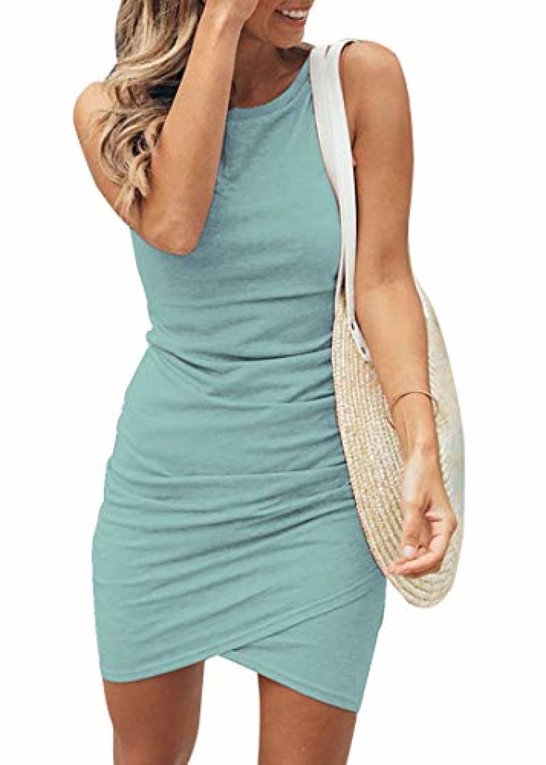 Casual Summer Mini Dress with Ruching | Mini Dresses