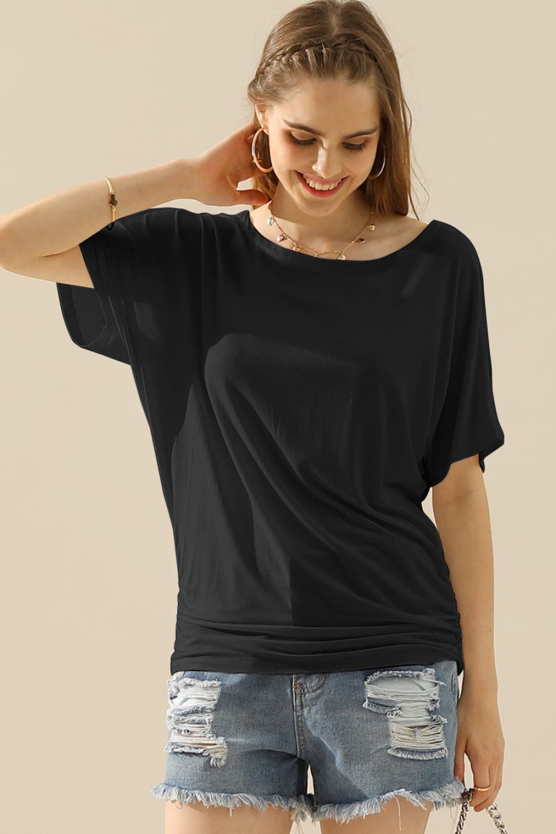 Slimming Ruched Side Top | Tops & Tees