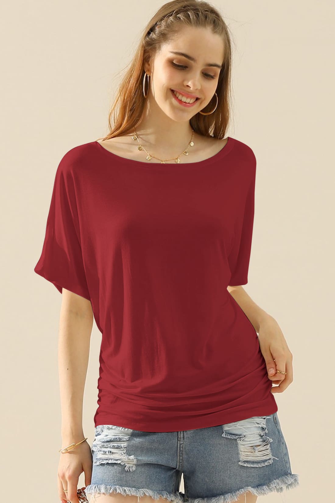 Slimming Ruched Side Top | Tops & Tees