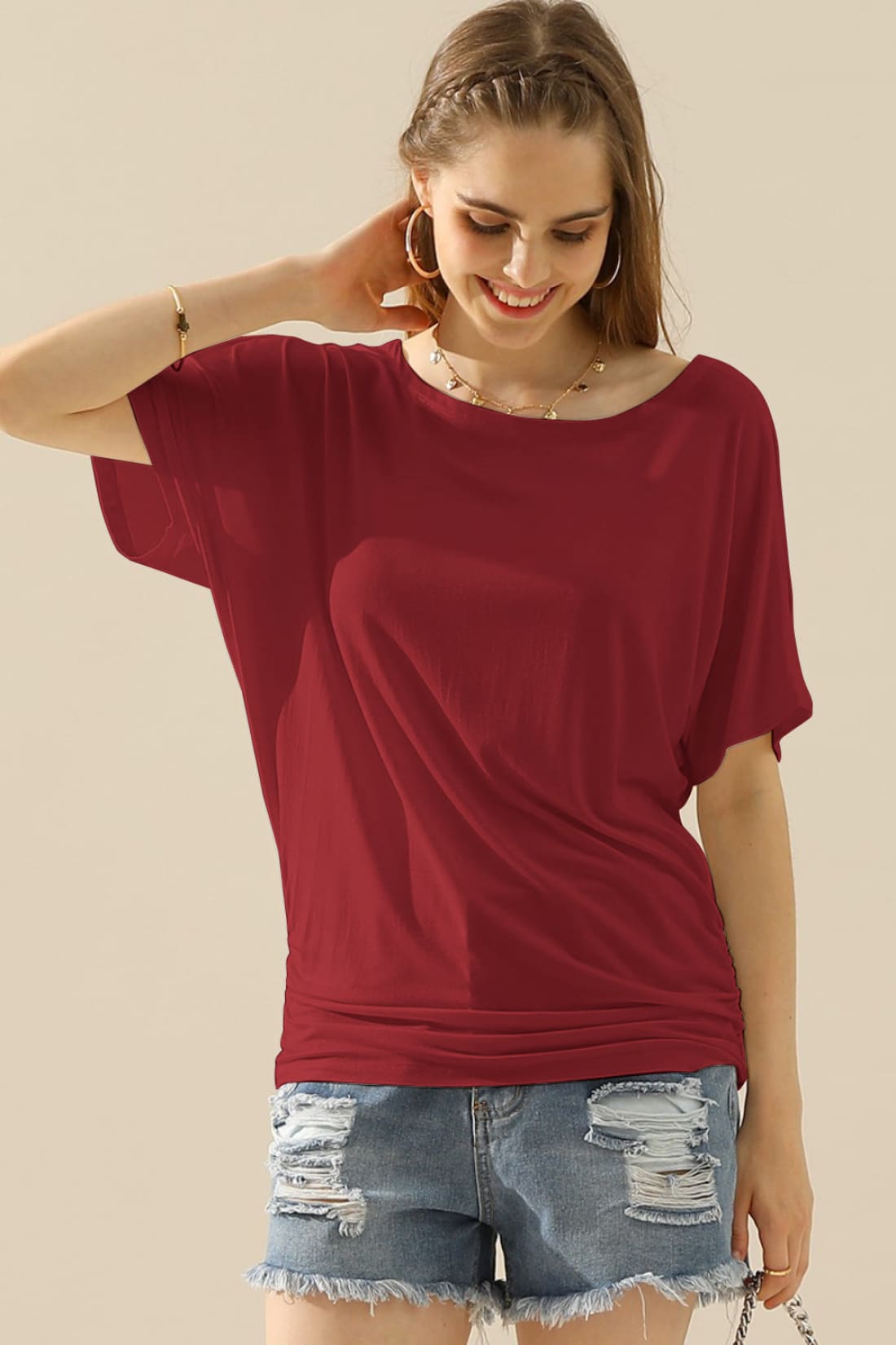 Slimming Ruched Side Top | Tops & Tees