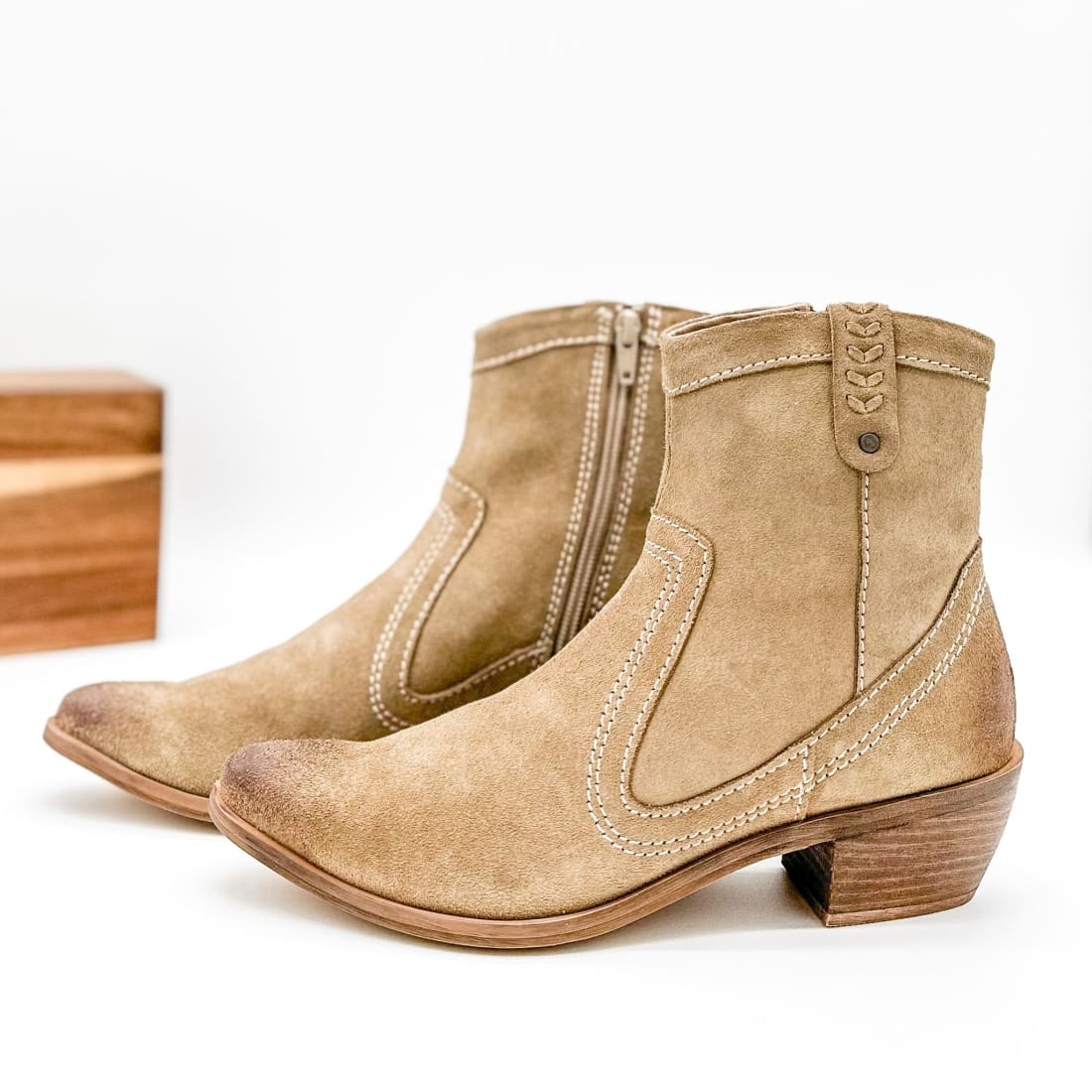 Smithy Suede Ankle Boot in Tan | boots