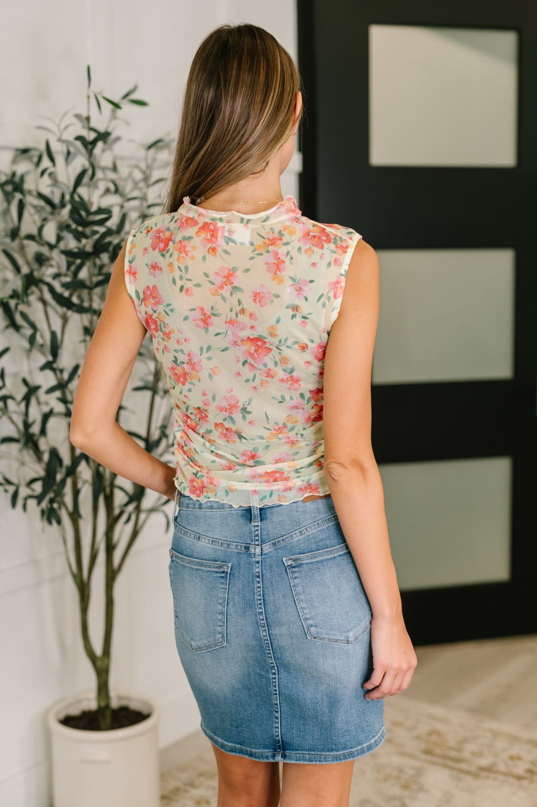Sassy Sheer Layering Top in Chartreuse