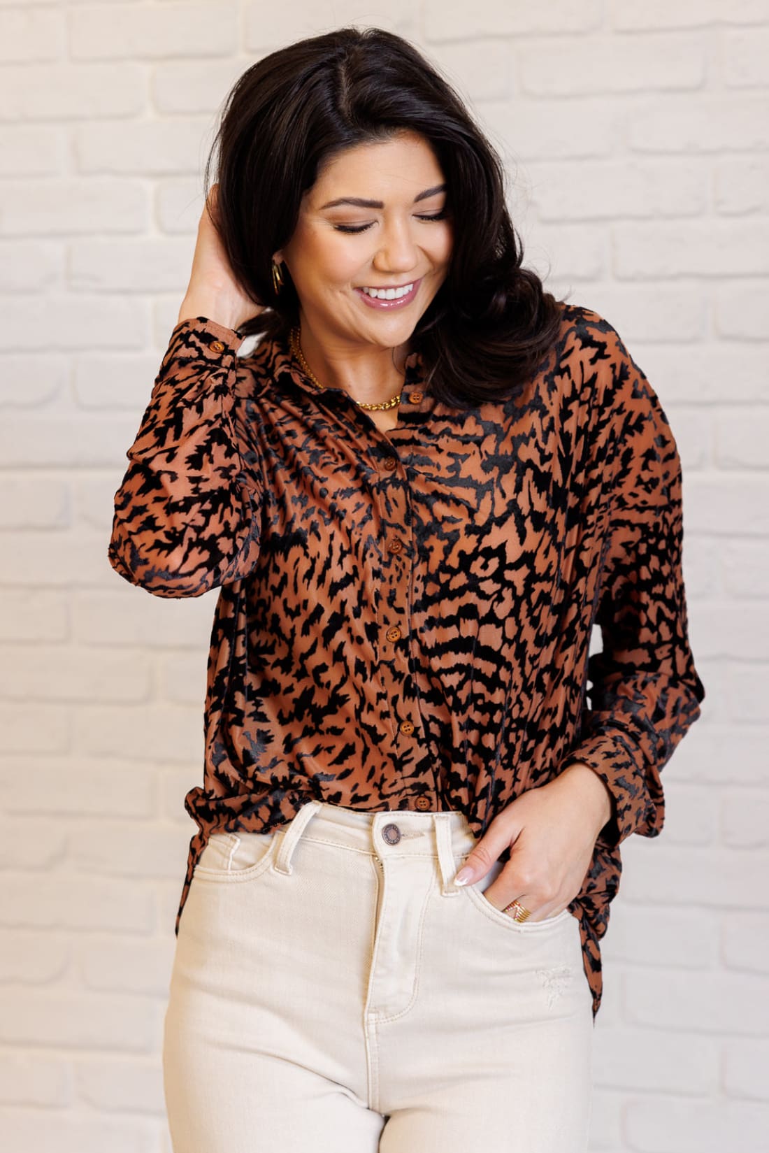 So Fierce Animal Print Blouse | Tops