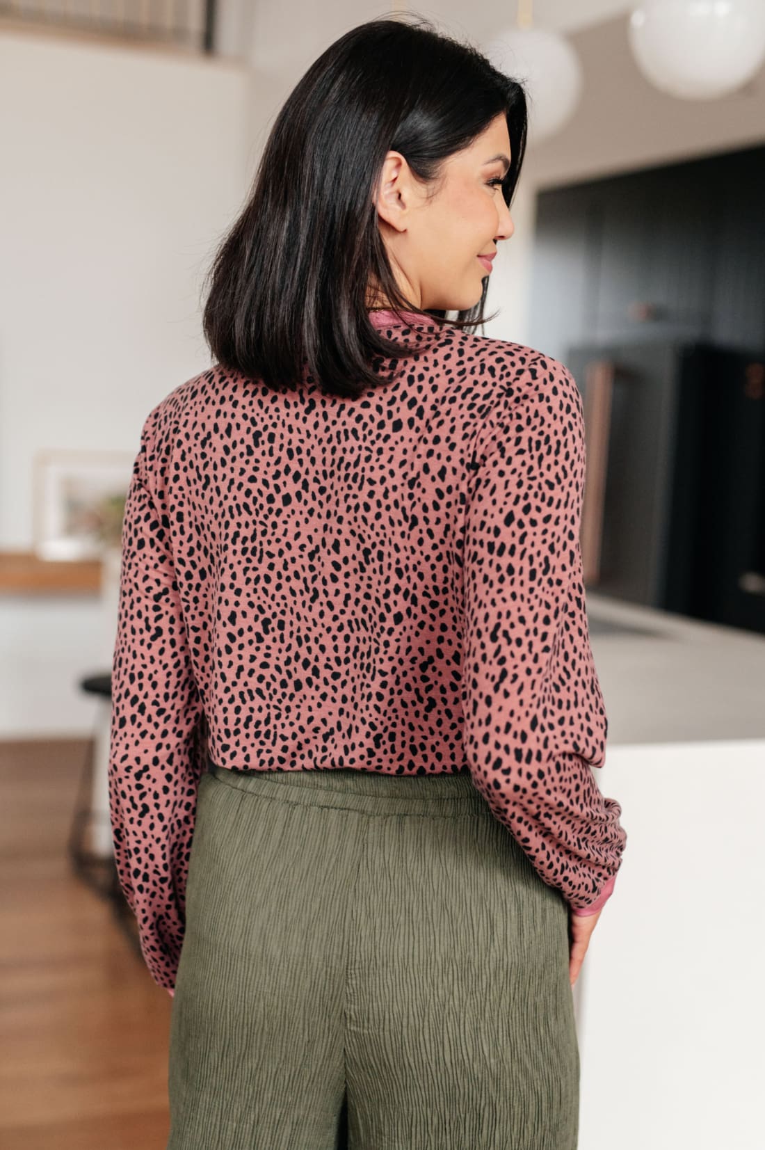 Spotted Around Town Long Sleeve Top | Long Sleeve Tops