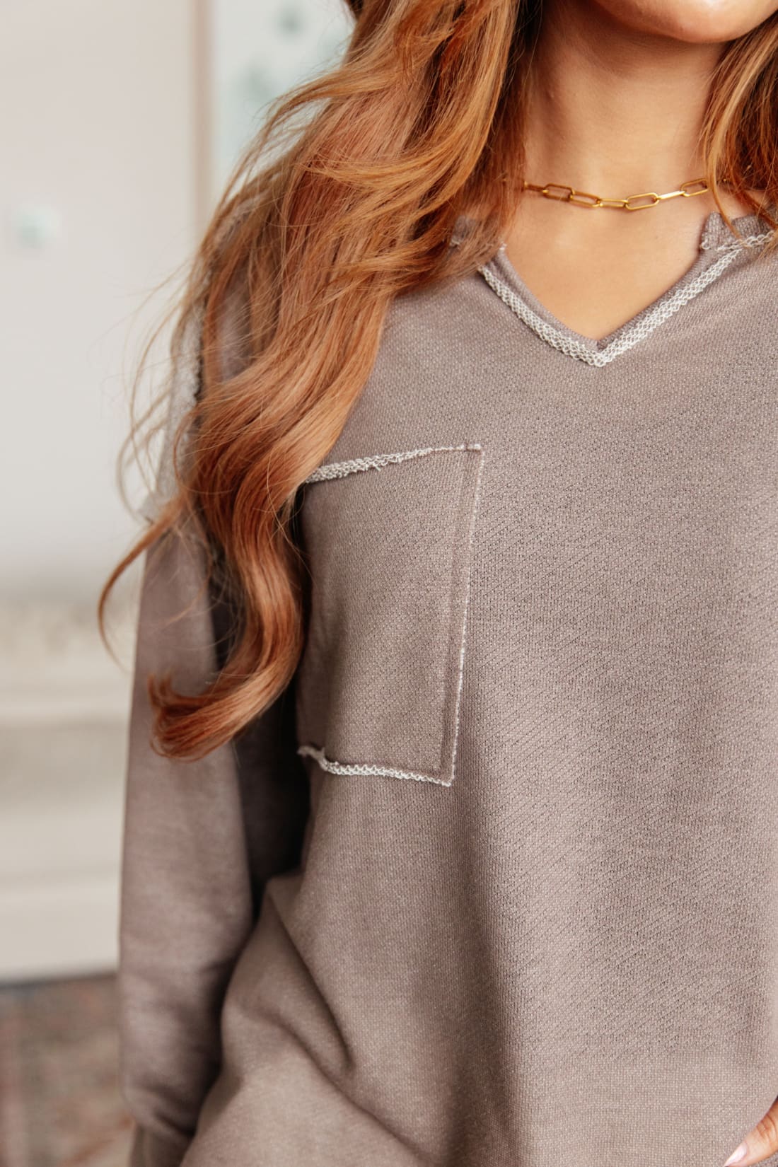 Spring In My Step V-Neck Pullover | Long Sleeve Tops