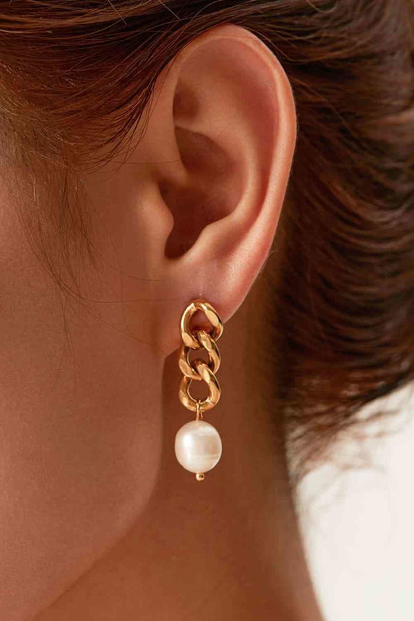 Stainless Steel Pearl Earrings | earrings