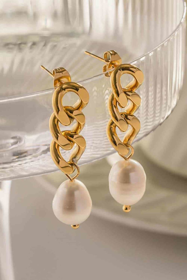 Stainless Steel Pearl Earrings | earrings