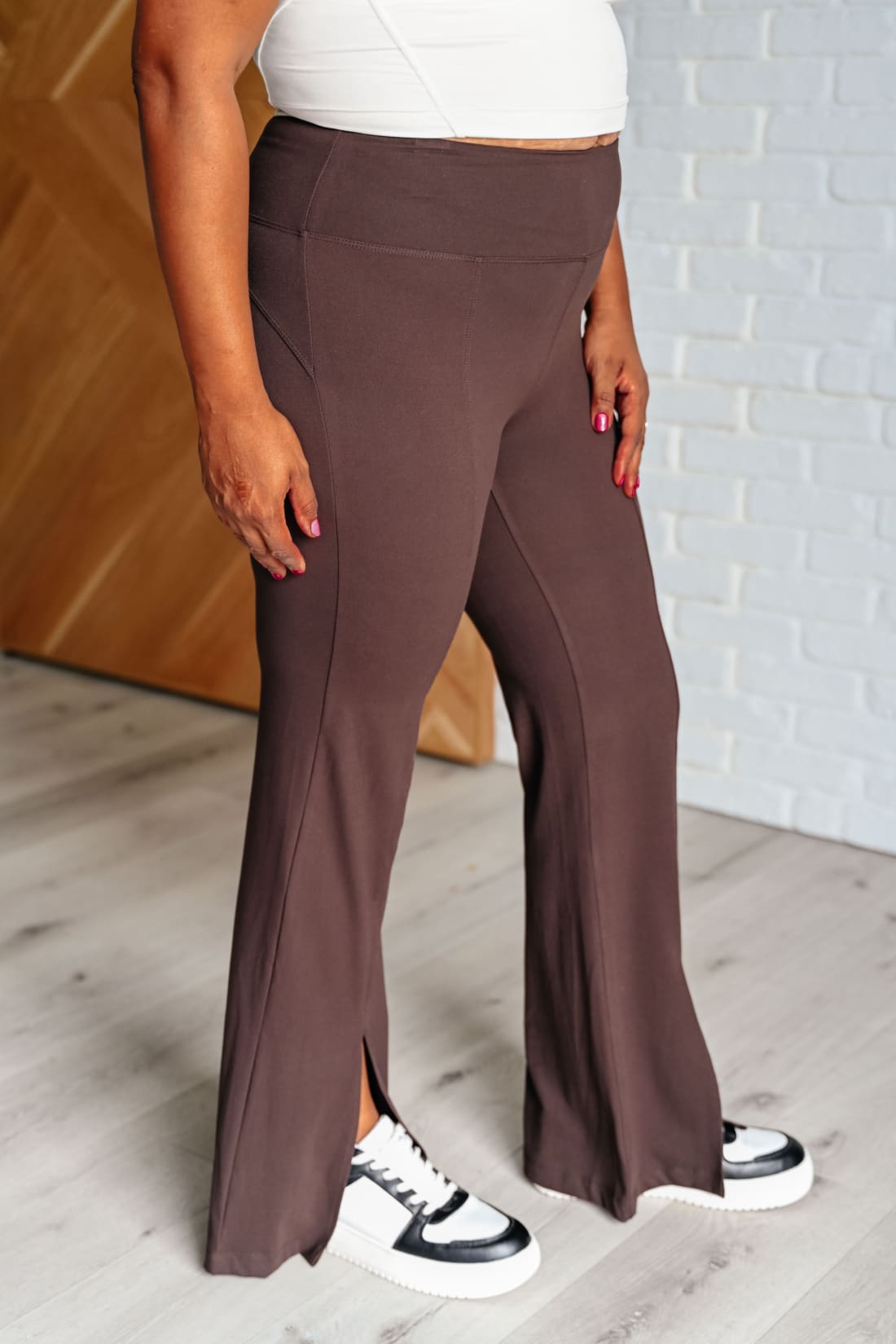 Stamina Stride Flare Leggings in Espresso | Athleisure