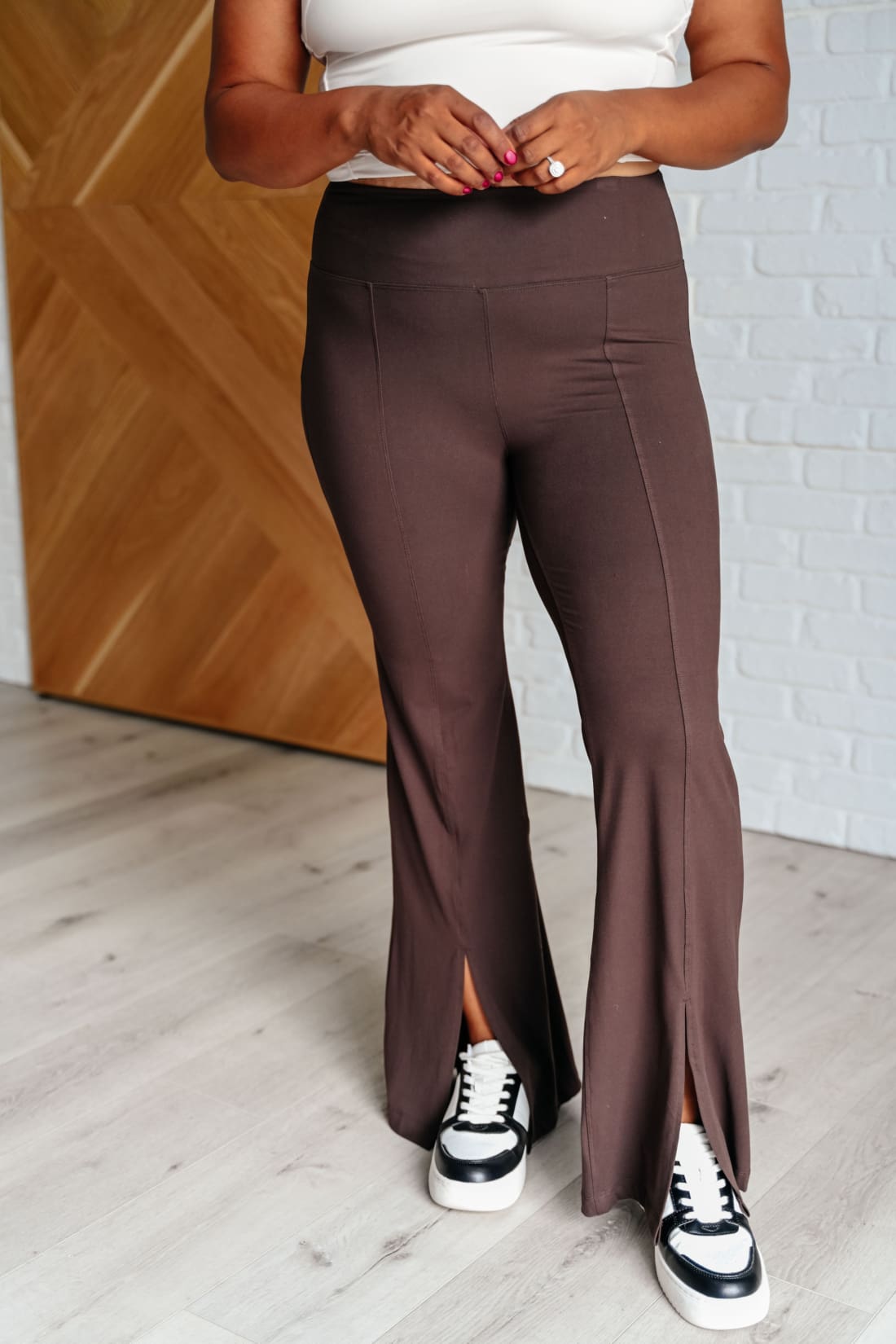 Stamina Stride Flare Leggings in Espresso | Athleisure