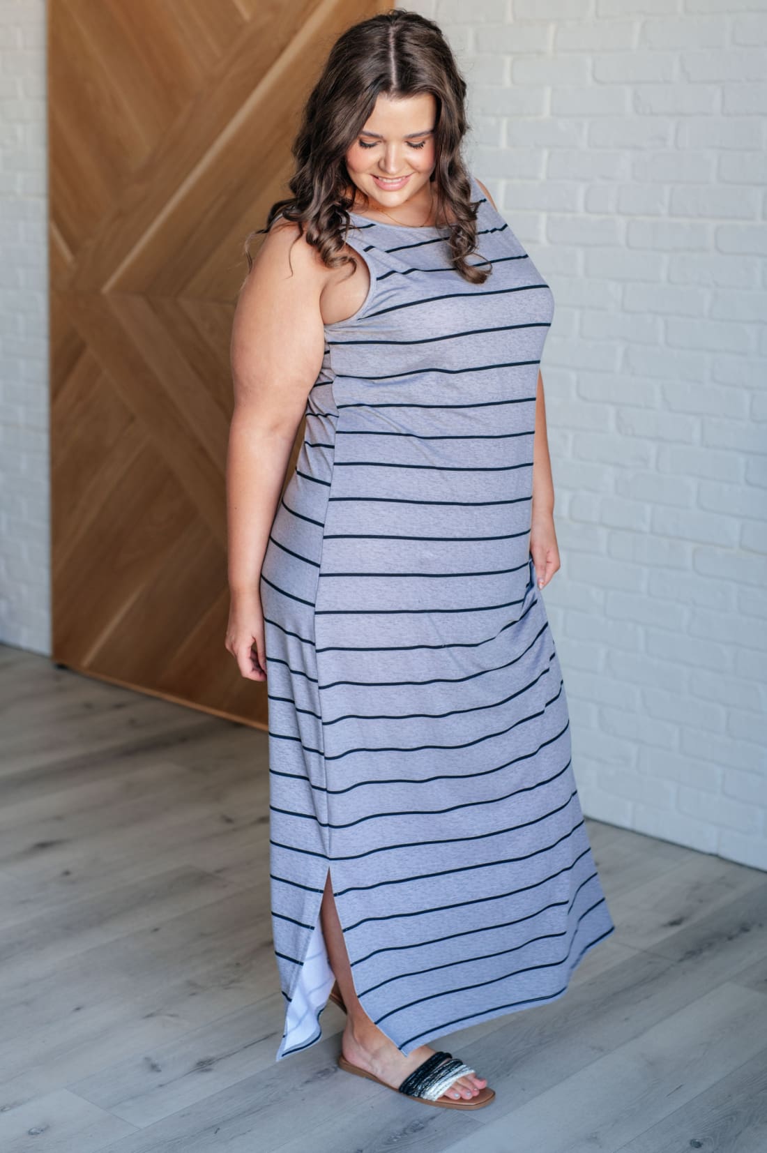 Still Got It Sleeveless Maxi In Gray | Dresses