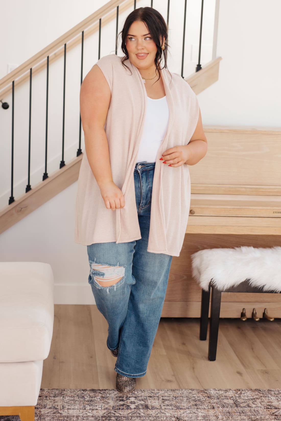 Surely a Win Sleeveless Cardigan | Layers