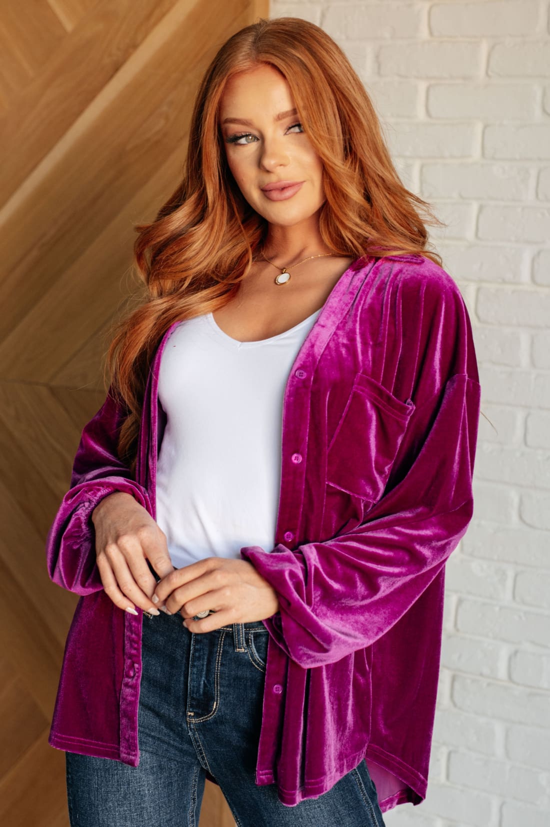 The Best Policy Velvet Balloon Sleeve Top | Tops