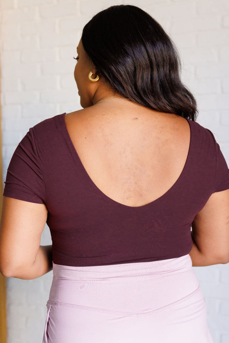 They’re Not Like Us Square Neck Bodysuit in Cassis