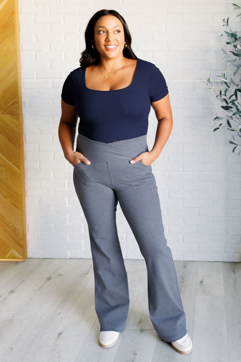 They’re Not Like Us Square Neck Bodysuit in Navy