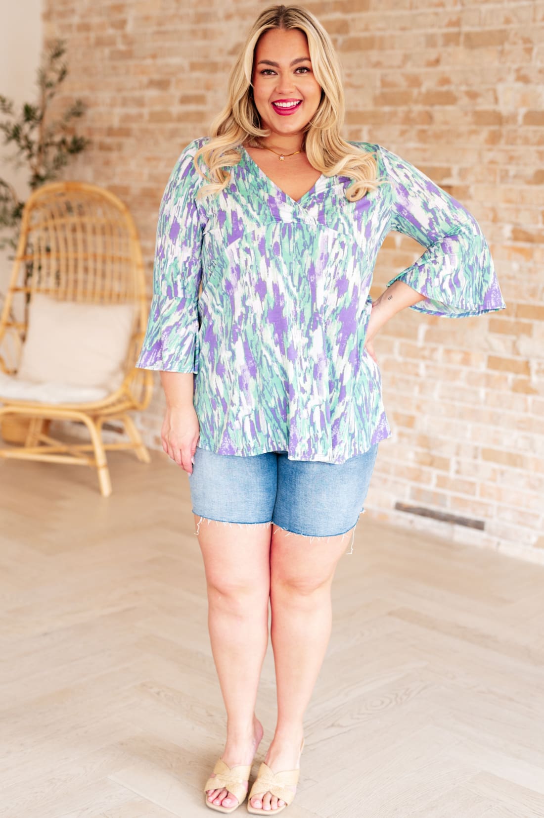 Tide Pool Baby Doll Top | Blouses & Shirts